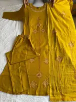 KR 394 Mustard Colour Pure Cotton - Image 2