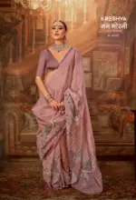 Kreshva Man Morni Tussar Silk with Traditional Kalamkari Saree Collection - Image 2