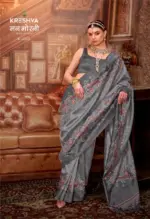 Kreshva Man Morni Tussar Silk with Traditional Kalamkari Saree Collection - Image 4
