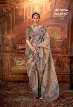Kreshva Man Morni Tussar Silk with Traditional Kalamkari Saree Collection - Image 5