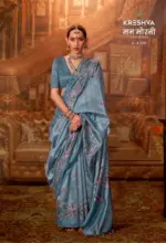 Kreshva Man Morni Tussar Silk with Traditional Kalamkari Saree Collection - Image 6