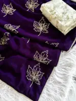 Kusum 804 Soft Vichitra Silk Sequins Embroidery - Image 3