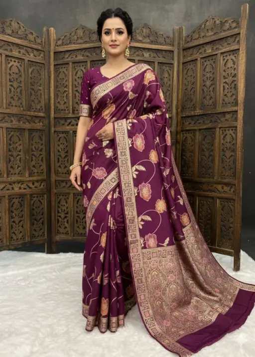 Laxmi 962 Soft Dola Silk Meenakari Weaving