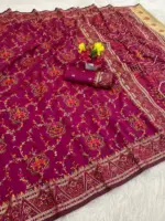 Laxmi 965 Rajwadi Pashmina Silk Weaving Saree - Image 2