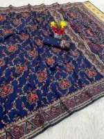 Laxmi 965 Rajwadi Pashmina Silk Weaving Saree - Image 3