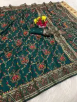 Laxmi 965 Rajwadi Pashmina Silk Weaving Saree - Image 5