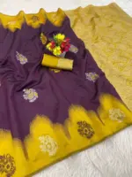Laxmi 968 Pure Banarasi Silk Flowers Design - Image 3