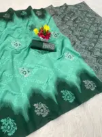 Laxmi 968 Pure Banarasi Silk Flowers Design - Image 7