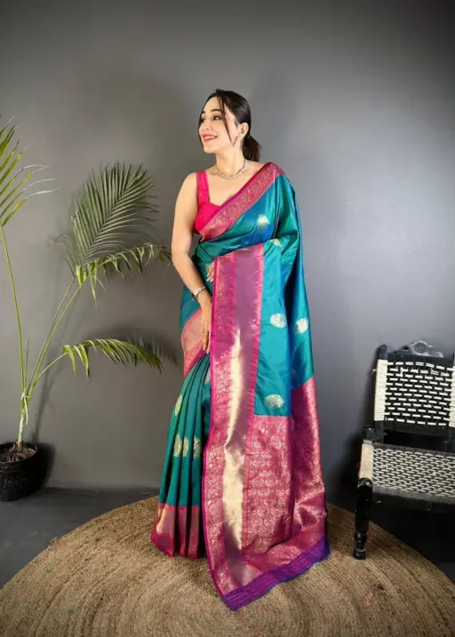 Laxmi 970 Kanijivaram Soft Silk Copper Zari Pongal