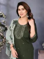 LFK Arnika Mehndi Chanderi Cotton - Image 2