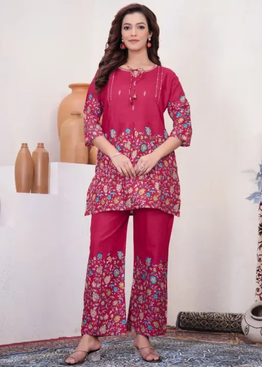 Lila 137 Pure Cotton Kantha Work Festive