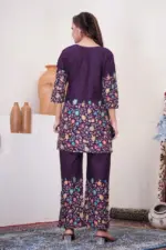 Lila 137 Pure Cotton Kantha Work Festive - Image 2