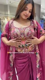 Madhuri 222 Natural Crep Outfit Party Wear - Image 3