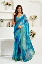 Meera 322 Linen Printed Party Wear Fancy Saree Collection - Image 2
