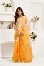 Meera 322 Linen Printed Party Wear Fancy Saree Collection - Image 5