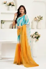 Meera 322 Linen Printed Party Wear Fancy Saree Collection - Image 6