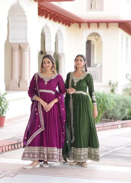 Moni 1215 Vichitra Silk Embroidery Festival