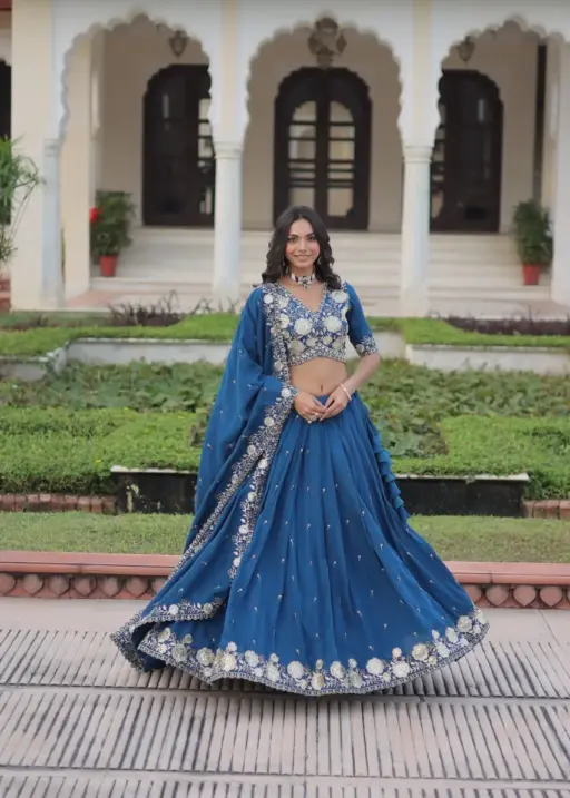 Moni 5054 Vichitra Silk Embroidery