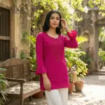 SS2016 Heavy Rayon Chikan Work Short Top - Image 10