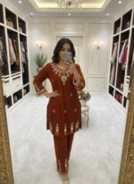 BV 423 Velvet Embroidery Mirror Work Winter - Image 2