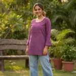 SS2016 Heavy Rayon Chikan Work Short Top - Image 6