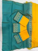 Rani 6070 Haldi Soft Lichi Silk Banarsi - Image 3