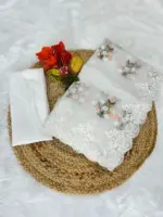 RBC 5074 White Organza Silk Floral Embroidery - Image 3