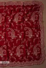 RBC 6033 Red Fandy Satin Silk Embroidery Christmas - Image 2