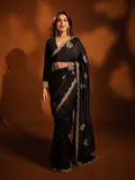 RBC 6037 Black Rangoli Crush Silk Bollywood