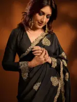 RBC 6037 Black Rangoli Crush Silk Bollywood - Image 4