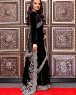 RBC 6043 Black Viscose Velvet Winter Bollywood