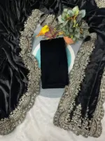 RBC 6043 Black Viscose Velvet Winter Bollywood - Image 4