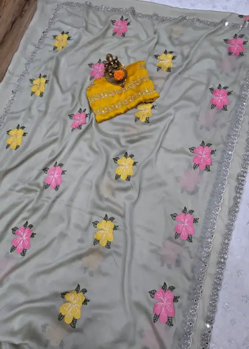 RC1 Vol 92 Rangoli Silk Mirror Work