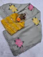 RC1 Vol 92 Rangoli Silk Mirror Work - Image 2