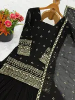 Sabina 5317 Black Georgette Embroidery - Image 3