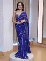 SBD 1813 Faux Georgette Real Mirror Work Ready to wear