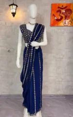 SBD 1813 Faux Georgette Real Mirror Work Ready to wear - Image 2