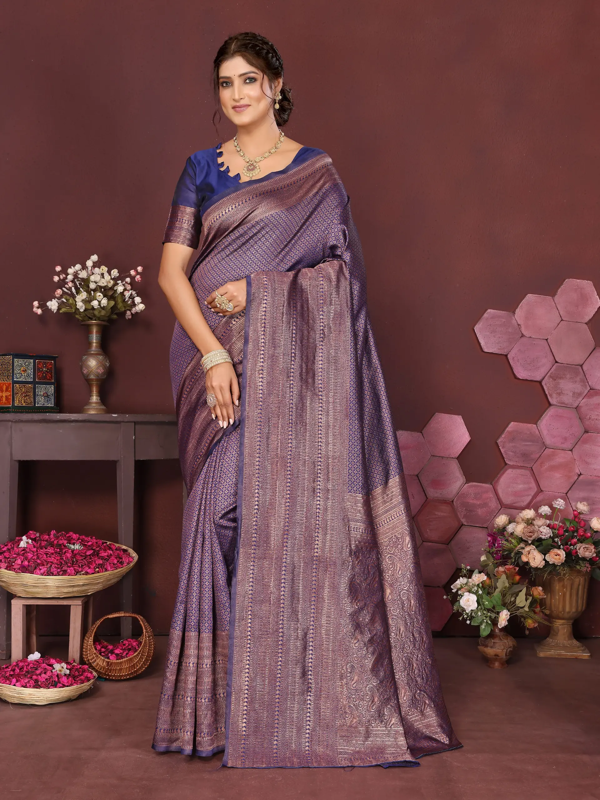 Sd Banarasi Silk Vol 3 Silk Woven Worked Saree Collection Sd Banarasi Silk Vol 3 Silk Woven Worked Saree Collection - Image 1