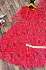 Shiv Vol 114 Pink Delta Silk Bandhani Printed - Image 3