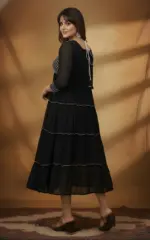 Shiv Vol 116 Black Georgette Long Kurti - Image 3