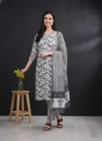 Shiv Vol 116 Grey Cotton Printed