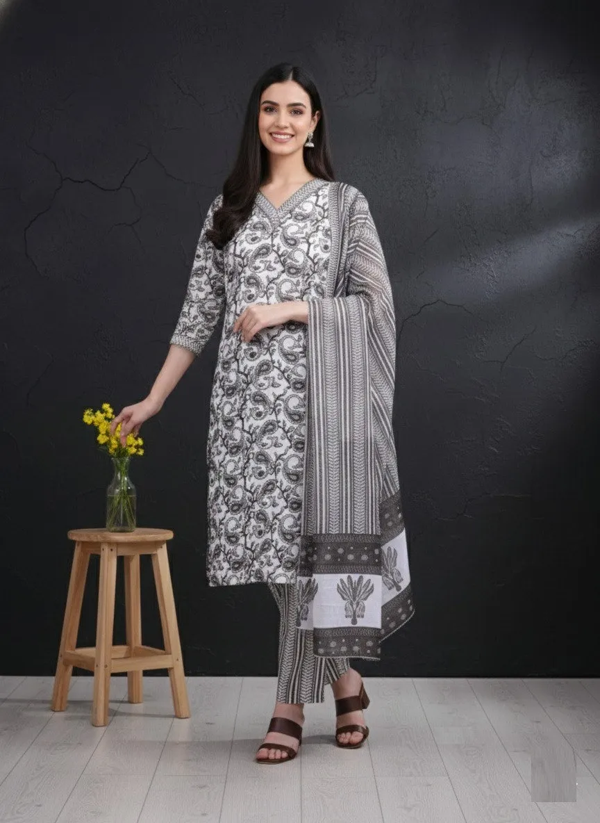 Shiv Vol 116 Grey Cotton Printed Shiv Vol 116 Grey Cotton Printed - Image 1