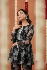 Shiv Vol 142 Black Georgette Printed - Image 3