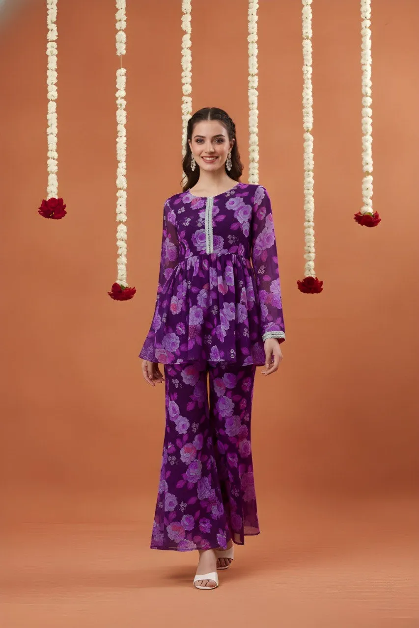 Shiv Vol 143 Purple Georgette Printed Shiv Vol 143 Purple Georgette Printed - Image 1