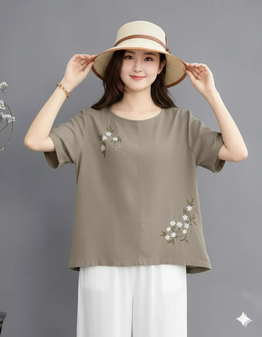 Shiv Vol 149 Cotton Embroidery Short Top Shiv Vol 149 Cotton Embroidery Short Top - Image 1