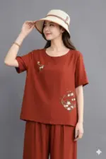 Shiv Vol 149 Cotton Embroidery Short Top - Image 3