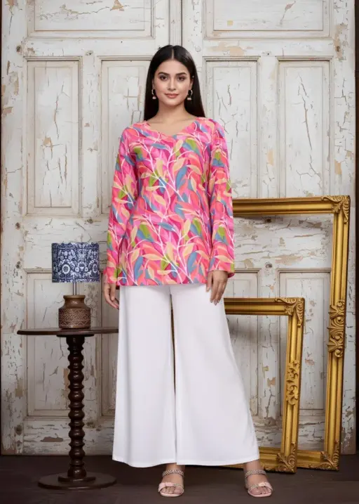 Shiv Vol 158 Cotton Blend Printed Short Top