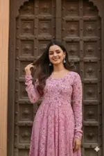 Shiv Vol 87 Pink Georgette Printed Long - Image 2