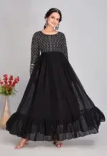 Shiv Vol 89 Black Georgette Anarkali