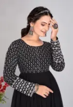 Shiv Vol 89 Black Georgette Anarkali - Image 3